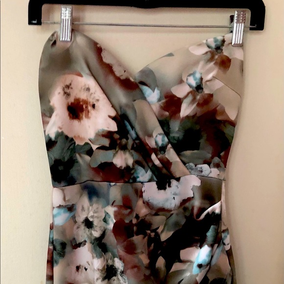 Floral Strapless Dress - Picture 1 of 5